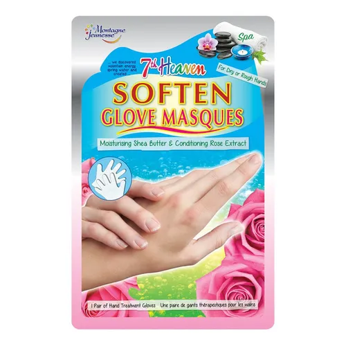 7th Heaven Soften Glove Masques Moisturising Shea Butter & Conditionig Rose Extract (Nawilżające rękawiczki do dłoni)