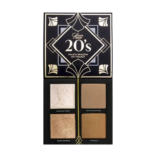 Glam Shop Złota Era, Paleta brązów do twarzy 20's