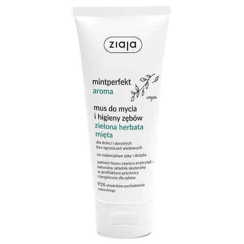 Ziaja Mintperfekt Aroma, Mus do mycia i higieny zębów `Zielona herbata i mięta`