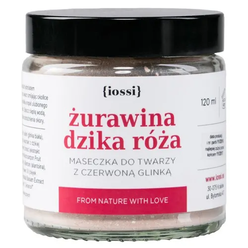 Iossi Maseczka 'Żurawina i dzika róża z czerwoną glinką'