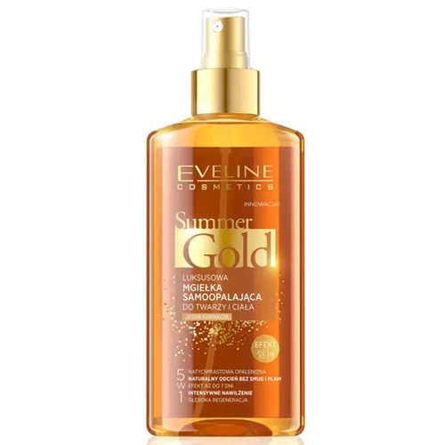 Eveline Cosmetics Summer Gold, Luksusowa mgiełka samoopalająca 5 w 1 - 1