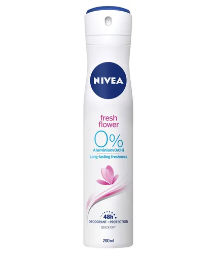 Nivea Fresh Flower, Dezodorant w sprayu 0% soli aluminium