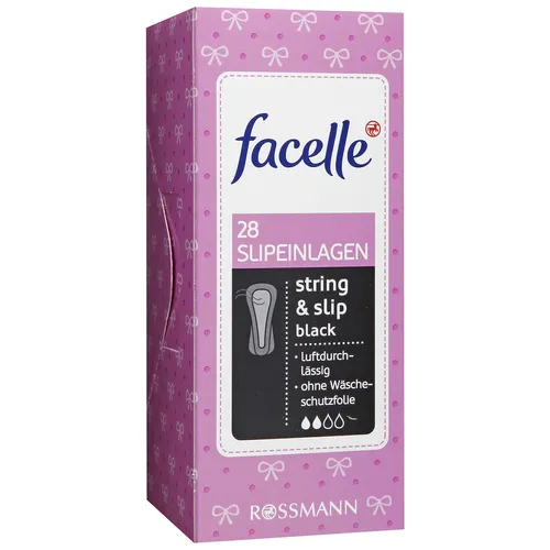 Facelle Slipeinlagen String & Slip Black (Wkładki higieniczne) - 2