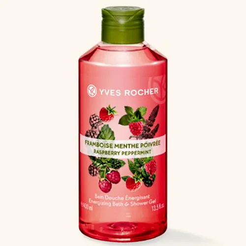Yves Rocher Les Plasiris Nature, Bain Douche Energisant Framboise Menthe Poivree [Energizing Bath & Shower Gel] (Energizujący żel pod prysznic i do kąpieli `Malina i mięta pieprzowa`) - 2