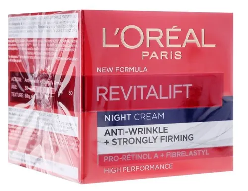 L'Oreal Paris Revitalift, Anti-wrinkle + Firming Night Cream (Krem przeciwzmarszczkowy + ujędrniający na noc 40+)