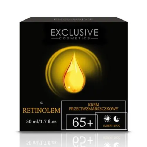 Exclusive Cosmetics Intensywnie nawilżający przeciwzmarszczkowy krem z retinolem 65+