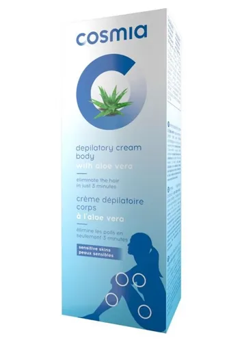 Cosmia Depilatory Cream Body with Aloe Vera (Krem do depilacji ciała z aloesem do skóry wrażliwej)