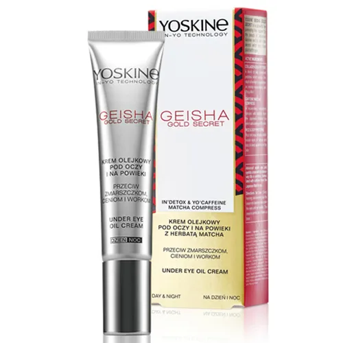 Yoskine Geisha Gold Secret, Krem olejkowy pod oczy i na powieki z herbatą matcha