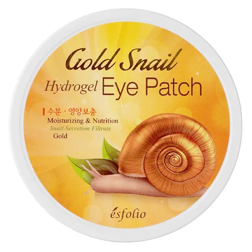 Esfolio Gold Snail Hydrogel Eye Patch (Hydrożelowe płatki pod oczy z filtratem ze śluzu ślimaka)