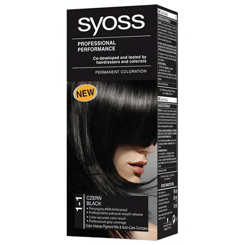 Syoss Color, Professional Performance (Odcienie czarne)