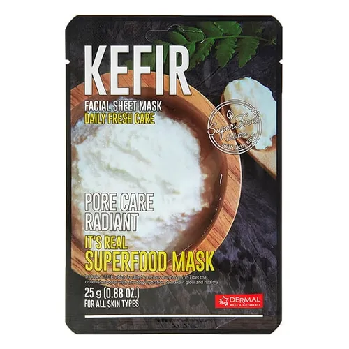 Dermal Korea It's Real Superfood Kefir Mask (Maseczka w płachcie z ekstraktem z ziaren kefiru)