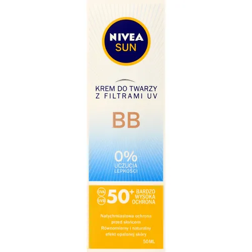 Nivea Sun, BB Krem do twarzy z fitrami UV SPF 50+ - 1