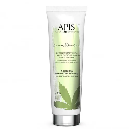 Apis Cannabis Home Care, Regenerujący krem do rąk z olejem z konopi i masłem Shea - 1