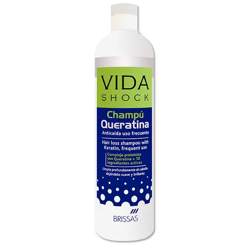 Brissas Vida Shock, Hair Loss Shampoo with Keratin Frequent Use (Regenerujący szampon do włosów z keratyną do częstego stosowania)
