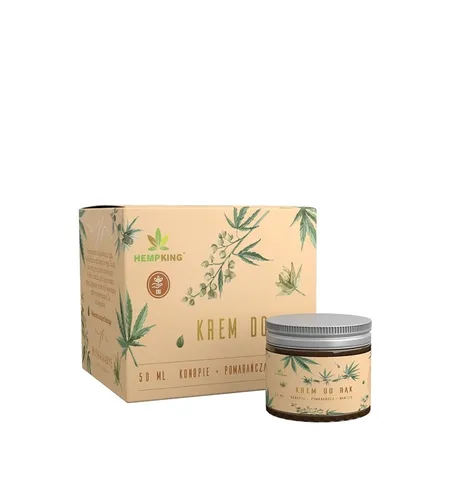 Hemp King Konopny krem do rąk z CBD o zapachu wanilii i pomarańczy