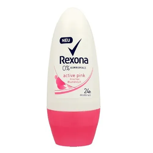 Rexona Active Pink, 24h Deodorant 0% Aluminium Salts (Dezodorant dla kobiet w kulce)