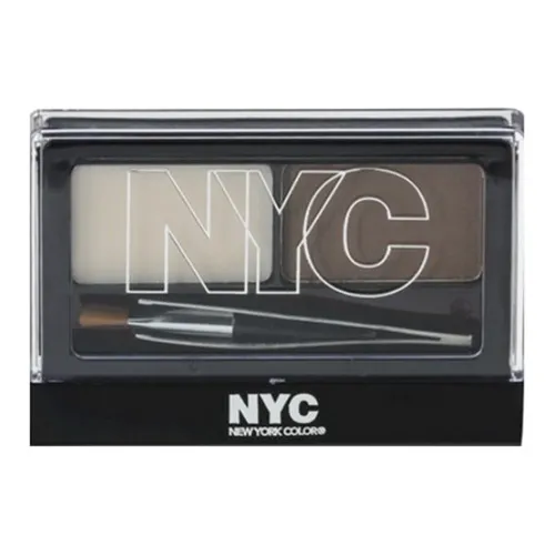 N.Y.C. Browser Brush-on Brow Powder with Grooming Wax and Tweezers (Zestaw do stylizacji brwi)