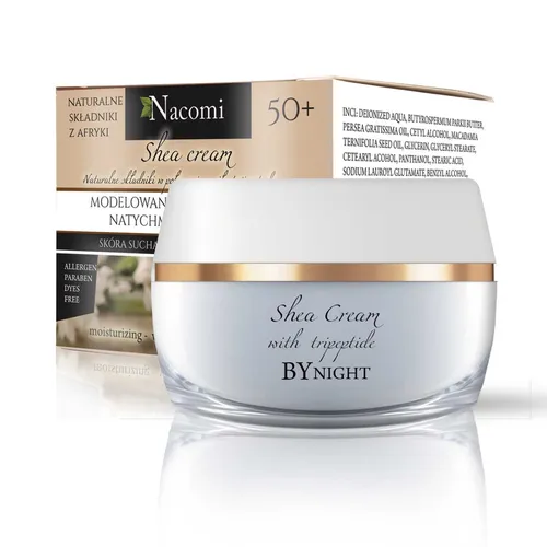 Nacomi Shea Cream with Tripeptyde by Night 50+ (Krem shea na noc z trójpeptydem) - 2