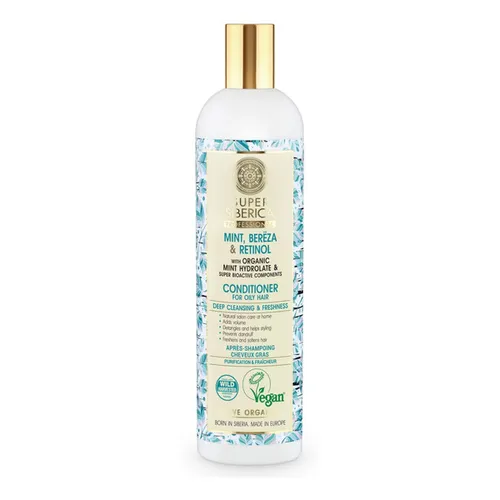 Natura Siberica Super Siberica Professional, Mint Bereza & Retinol Deep Cleansing & Freshness Conditioner (Odżywka do włosów przetłuszczających się)