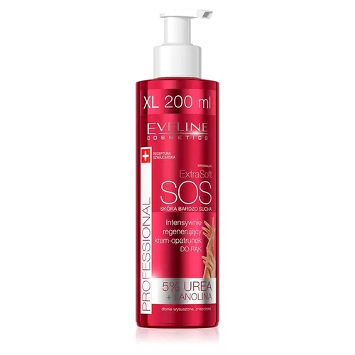 Eveline Cosmetics Extra Soft SOS, (Intensywnie regenerujący krem-opatrunek do rąk 5% urea + lanolina) - 1