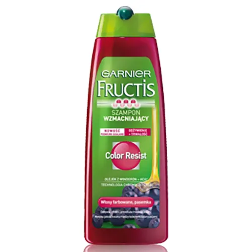 Garnier Fructis, Color Resist, Szampon do włosów farbowanych i pasemek z ekstraktem winogron (stara wersja)