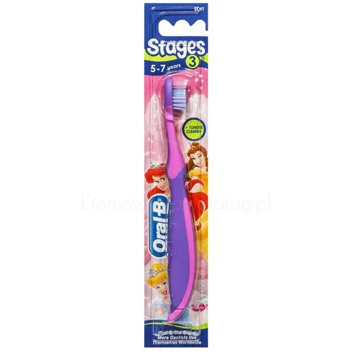 Oral-B Stages 3, Szczoteczka manualna dla dzieci w wieku 5-7 lat