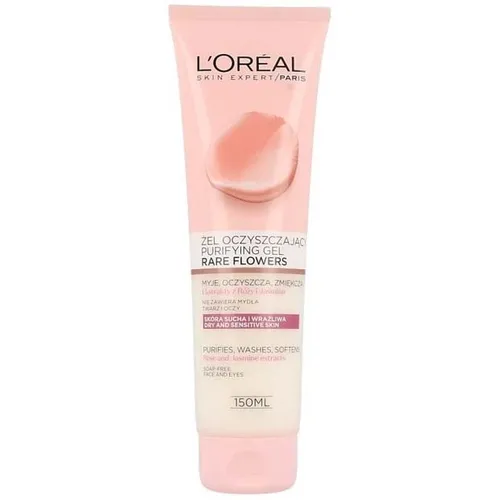 L'Oreal Paris Skin Expert, Rare Flowers, Purifying Gel (Żel oczyszczający  z ekstraktami z róży i jaśminu do skóry suchej i wrażliwej)