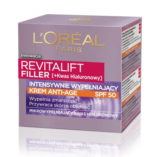 L'Oreal Paris Revitalift Filler SPF50 (Intensywnie Wypełniający Krem Anti-age)