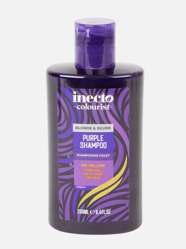 Inecto Colourist, Purple Shampoo Blond & Silver (Srebrny szampon neutralizująca żółte tony)