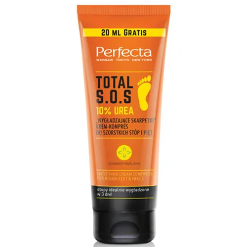 Perfecta Total S.O.S., Krem- kompres do szorstkich stóp i pięt 10% Urea `Wygładzające skarpetki`