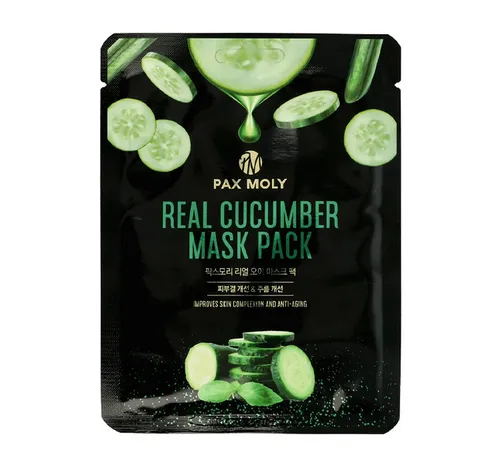 Pax Moly Real Cucumber Mask Pack (Odświeżająco-rozświetlająca maska w płachcie)