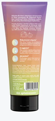 OnlyBio Hair in Balance Kids, Odżywka do włosów dla dzieci ułatwiająca rozczesywanie, bez spłukiwania - 2