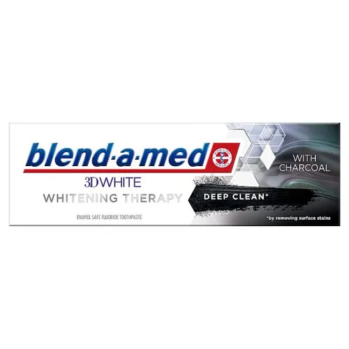 Blend - a - med 3DWhite Whitening Therapy, Toothpaste  with Charcoal (Pasta do zębów z ekstraktem z węgla `Głębokie czyszczenie`)