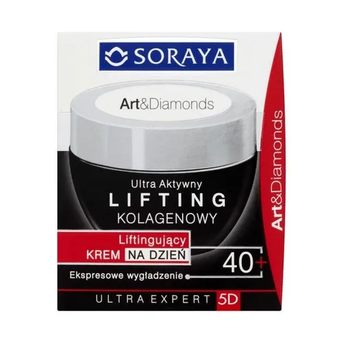 Soraya Art&Diamonds, Ultra Aktywny Lifting Kolagenowy 40+, Liftingujący krem na dzień