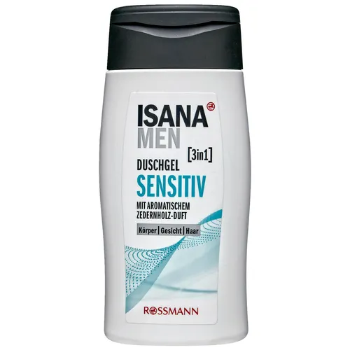 Isana Men, Sensitive 3 in 1 Duschgel (Żel pod prysznic 3 w 1)