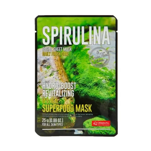 Dermal Korea It's Real Superfood Spirulina Mask (Maseczka w płachcie ze spiruliną)
