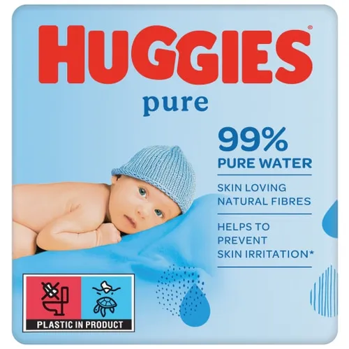 Huggies Pure Baby Cleansing Wipes 99% Pure Water (Chusteczki nawilżane dla dzieci)