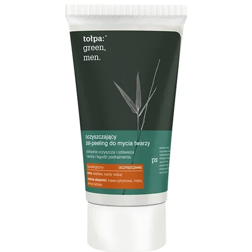 Tołpa Green, Men., Oczyszczający żel-peeling do mycia twarzy