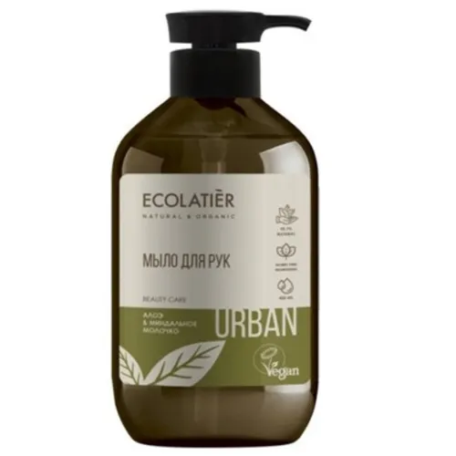 Ecolatier Urban, Mydło w płynie do rąk `Aloes i Mleko migdałowe`