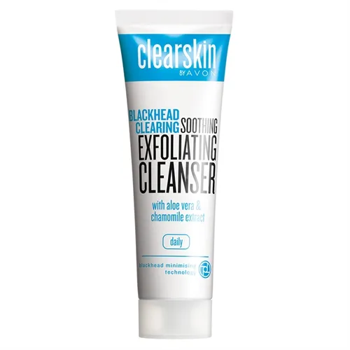 Avon Clearskin, Blackhead Clearing Soothing Exfoliating Cleanser with Aloe Vera & Chamomile Extract (Głęboko oczyszczający żel przeciw wągrom z wyciągiem z aloesu i rumianku)