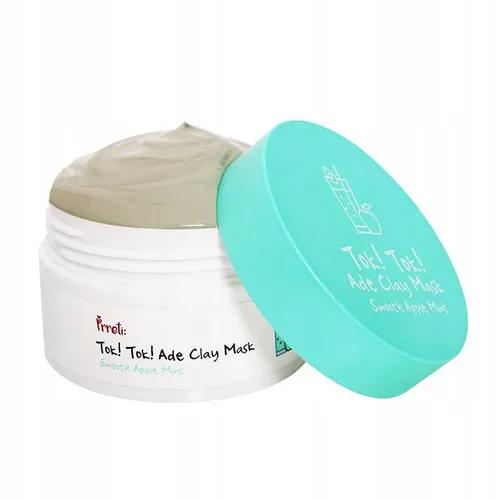 Prreti Tok! Tok! Ade Clay Mask Smooth Apple Mint (Koreańska wygładzająca maseczka glinka z miętą)
