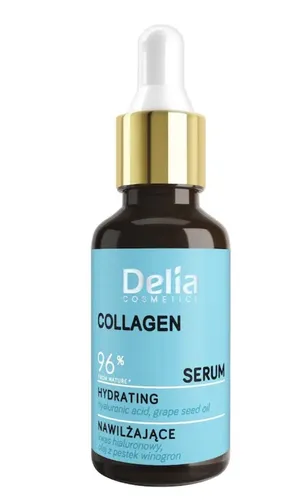 Delia Collagen Hydrating Serum (Serum nawilżajace do twarzy, szyi i dekoltu 96% natury) - 1