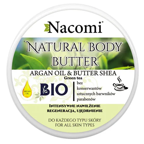 Nacomi Natural Body Butter Argan Oil & Butter Shea `Fresh Green Tea` (Masło do ciała `Zielona Herbata`) - 2