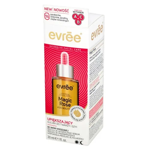 Evree Intensive Facial Care, Magic Rose, Pure Beauty Oil (Upiekszająca kuracja do twarzy i szyi)
