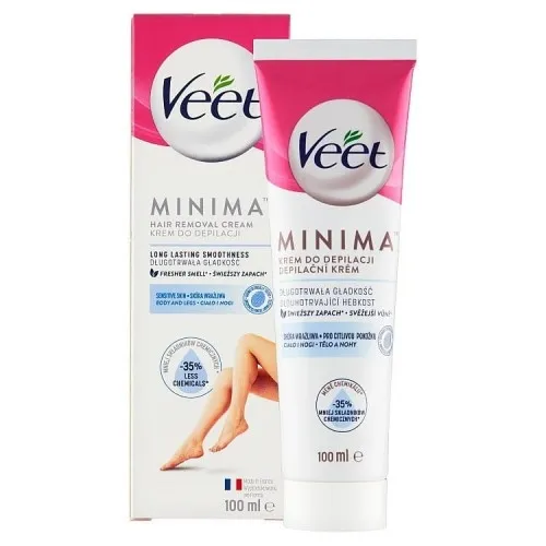 Veet Minima, Hair Removal Cream Sensitive Skin (Krem do depilacji 5 minut skóra wrażliwa)