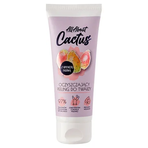 All About Cactus Oczyszczający peeling do twarzy z opuncją figową