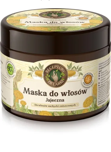 Receptury Zielarki Jajeczna maska do włosów suchych i zniszczonych