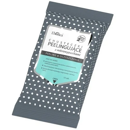 L'biotica Chusteczki peelingujące z mikrowypustkami `Peeling i oczyszczanie`
