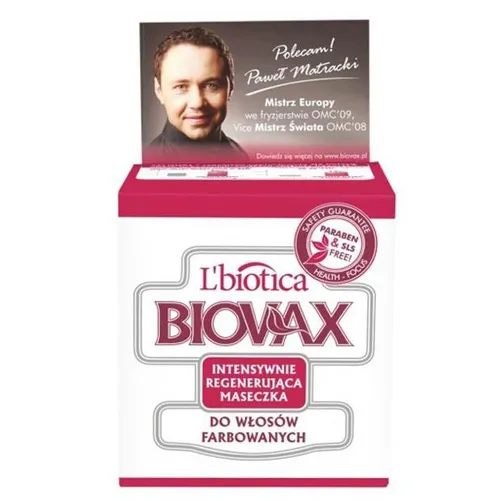 L'biotica Biovax Intensywnie regenerująca maseczka do włosów farbowanych
