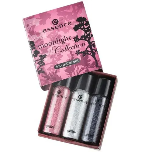 Essence Moonlight Collection, Trio Glitter Set (Zestaw brokatów do twarzy i ciała)